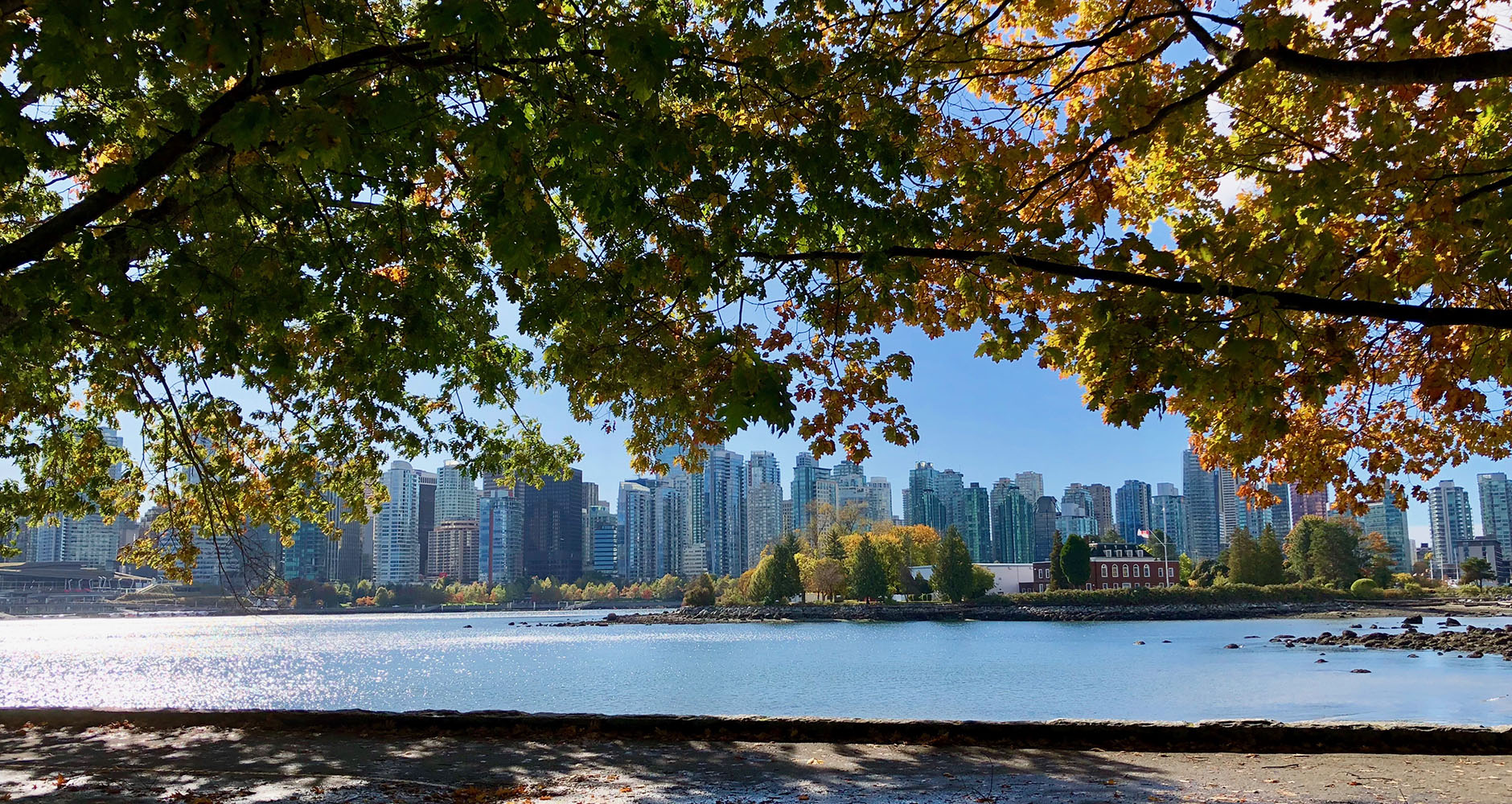 Cycling around Stanley Park in Vancouver, Canada