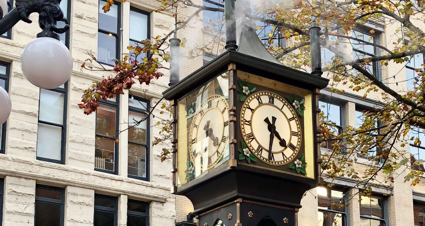 The steam clock in Gastown, Downtown Vancouver, Canada