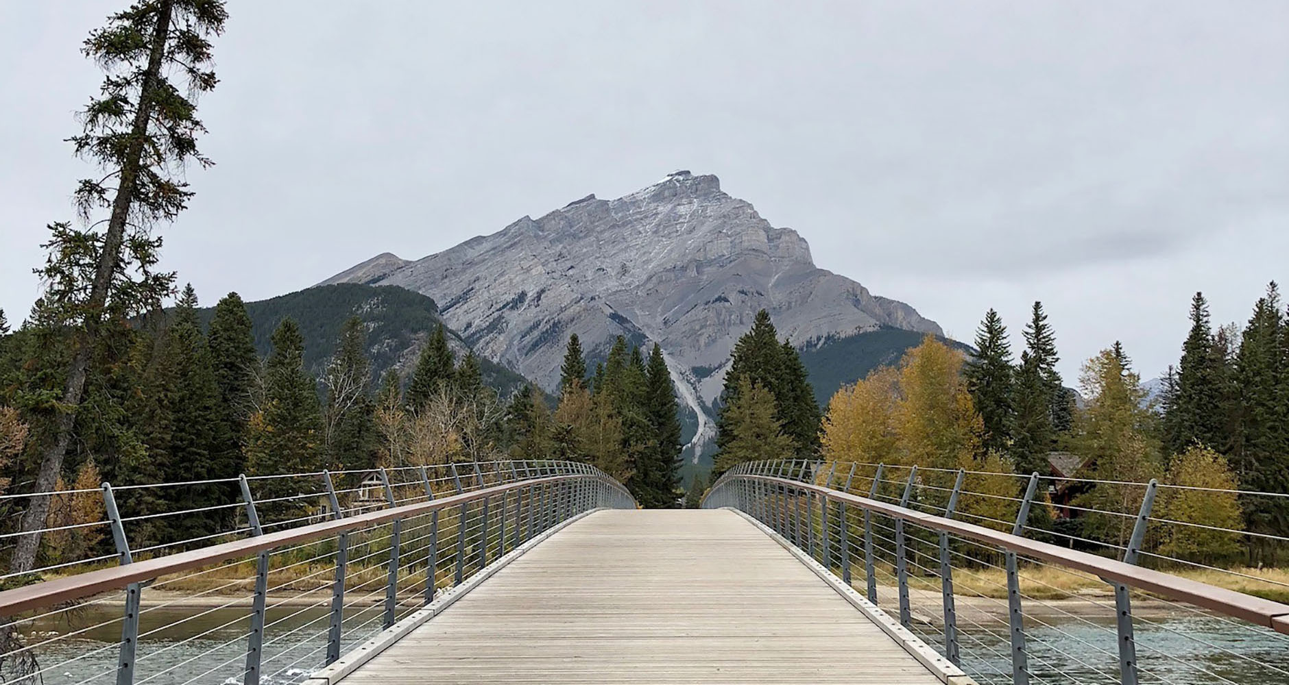 Bow River trail in Banff, Canada