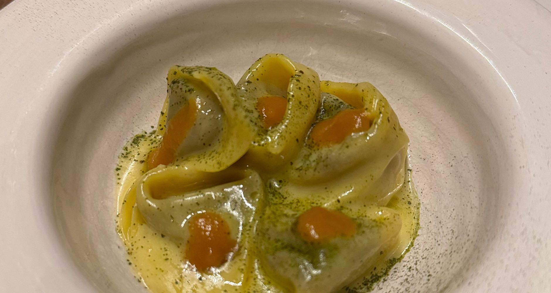 Ahimè's perfectly executed tortellini from the tasting menu