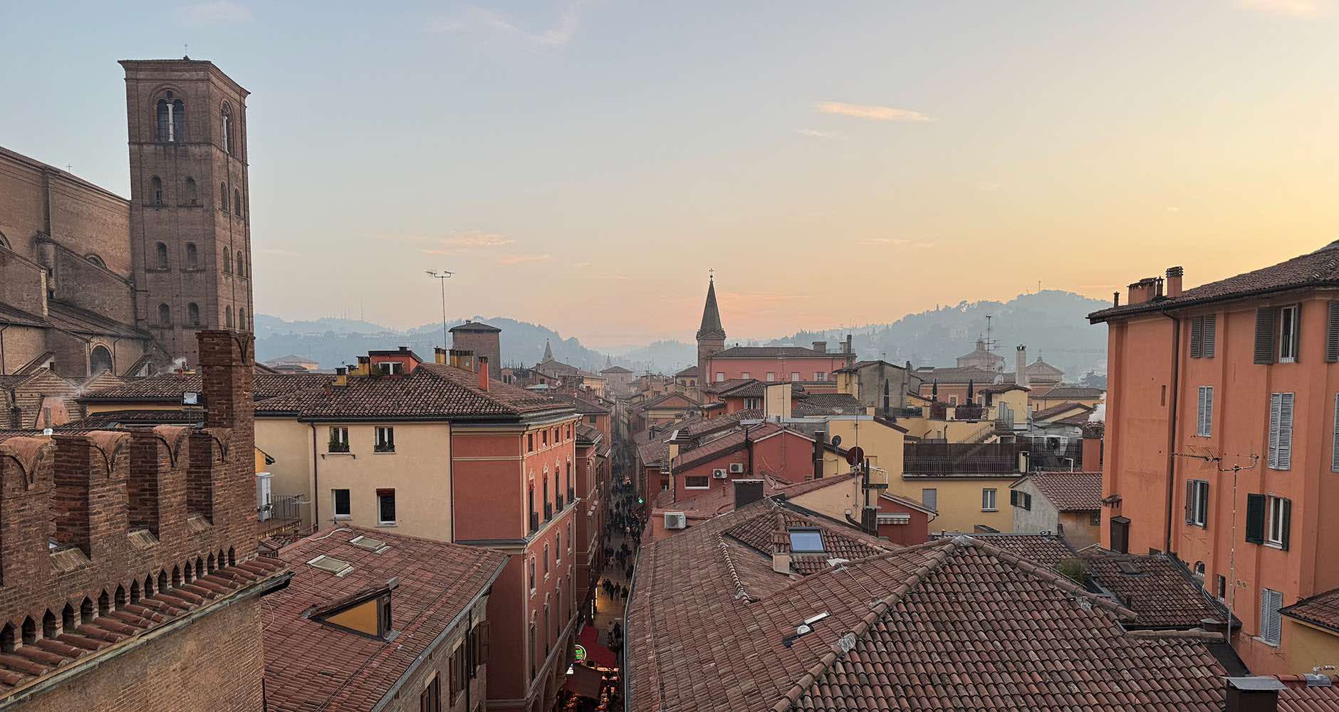 Bologna taken from the Torre dell’Orologio