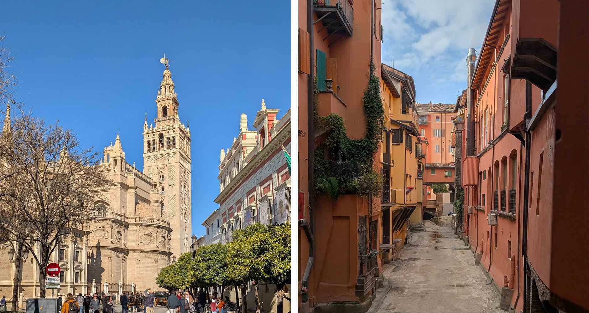 La Piccola Venezia with its dried-up canal—check ahead before visiting!