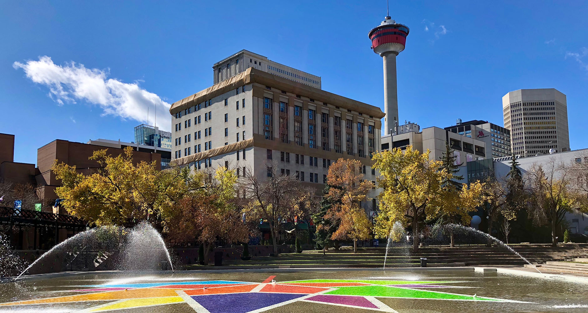 Olympic Plaza in Downtown Calgary