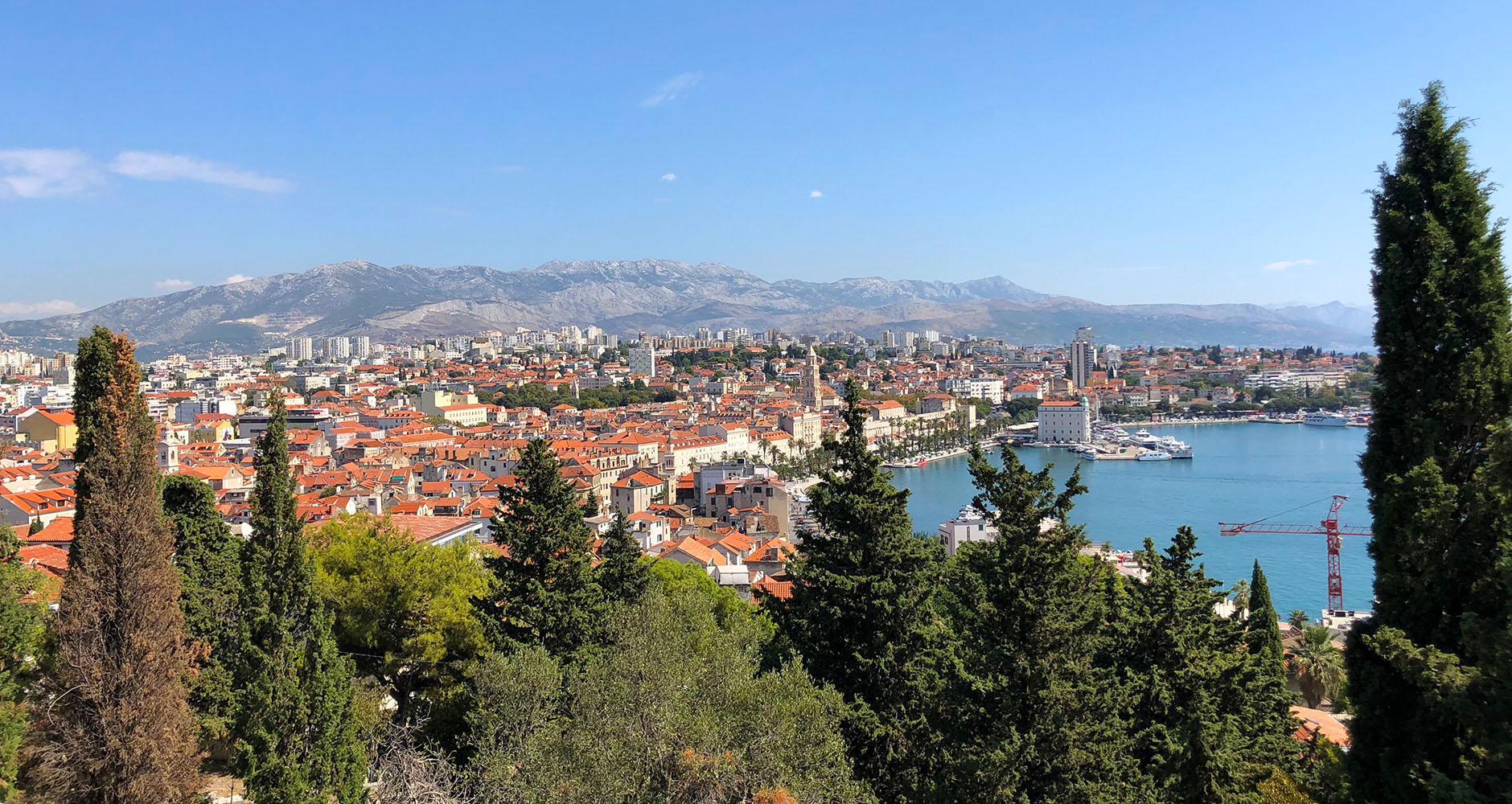 Scenic walk on the Marjan Park trail, Split