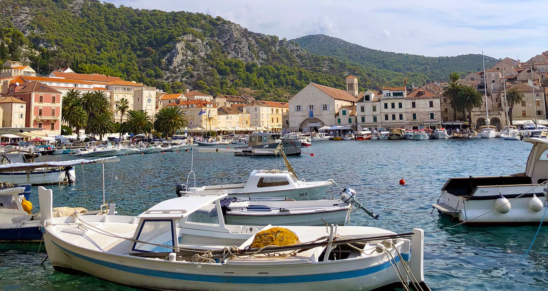 The cutest port at Hvar, Croatia