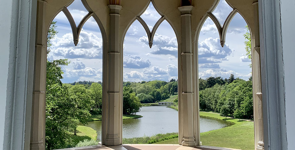 The stunning Gothic Temple at Painshill Park, England