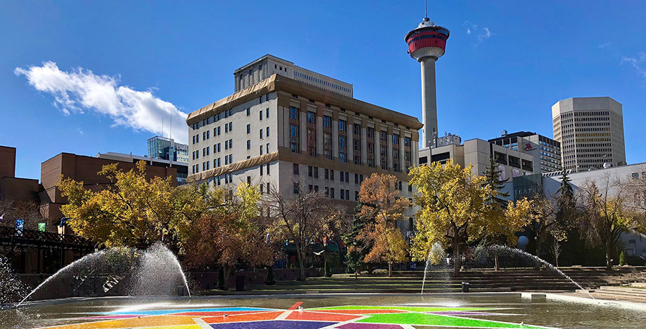 Olympic Plaza in Downtown Calgary