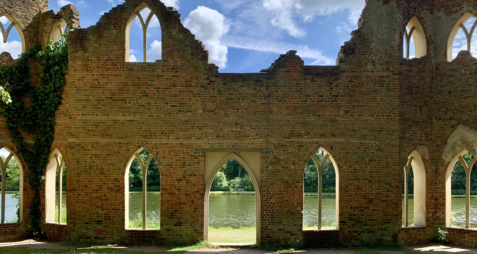 The inside of the Ruined Abbey, Painshill Park Surrey