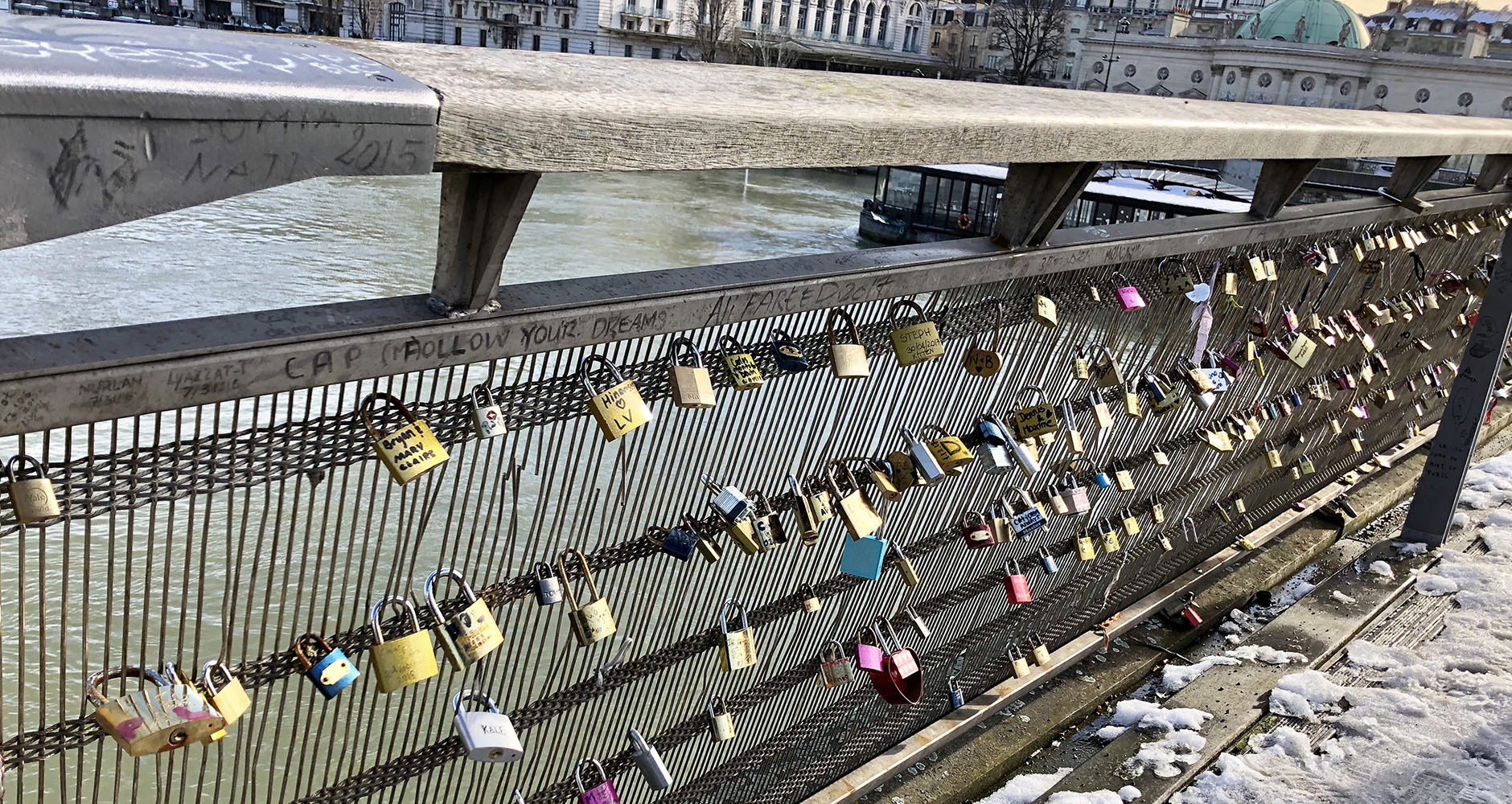 Love locks on Pont des Arts, a must see in Paris