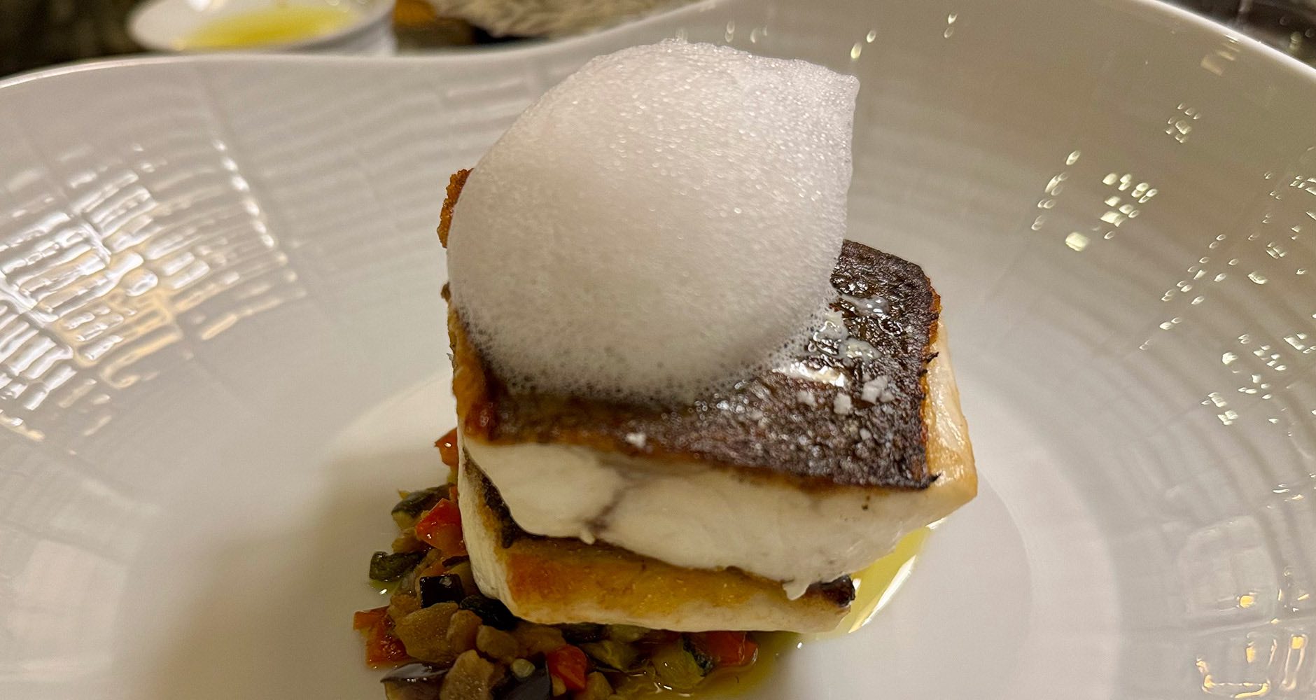 Sea bass loin with ratatouille at Az-Zait